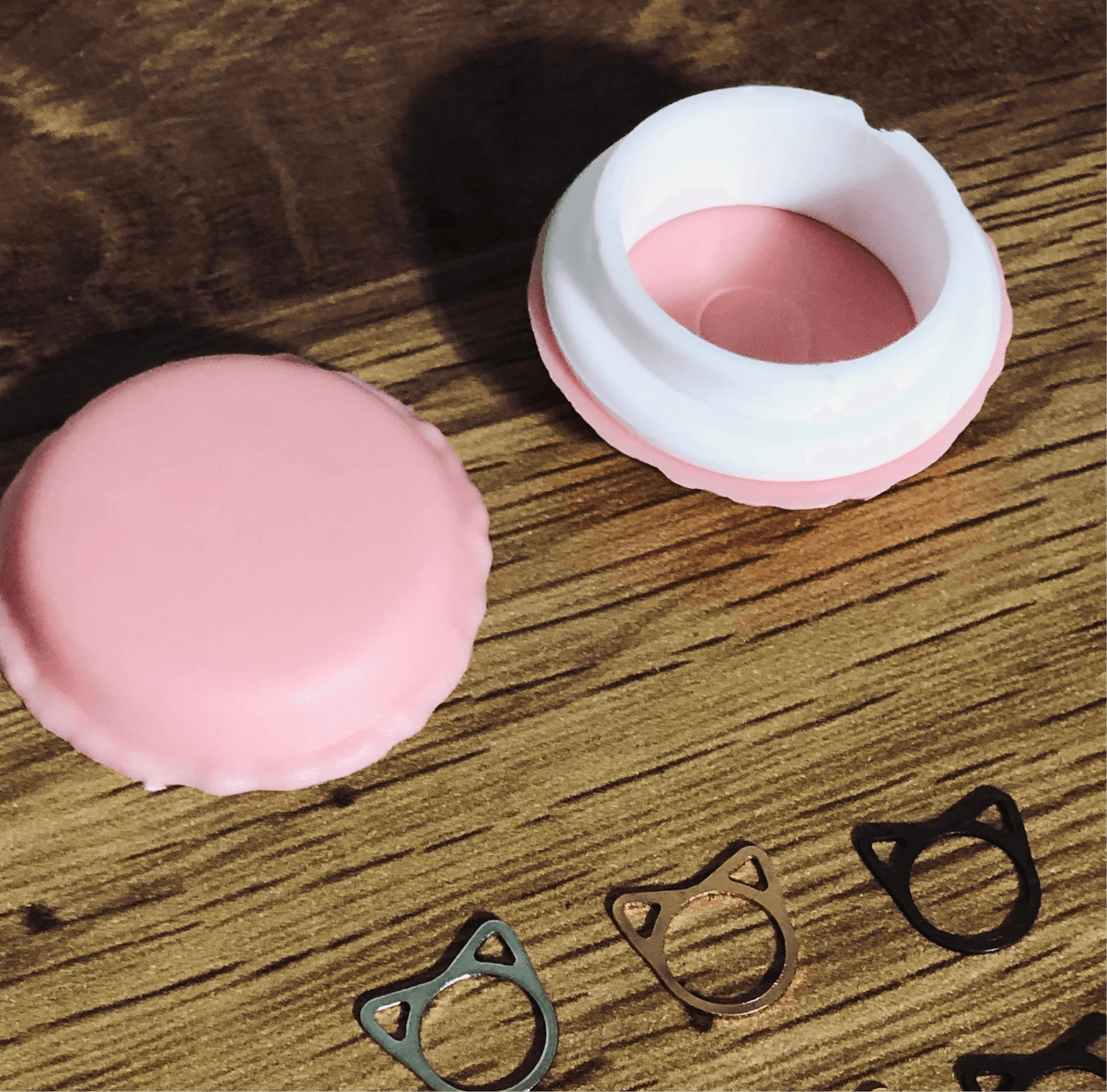 Cats & Macaroons Mini Stitch Markers Set - Sierra and Pine