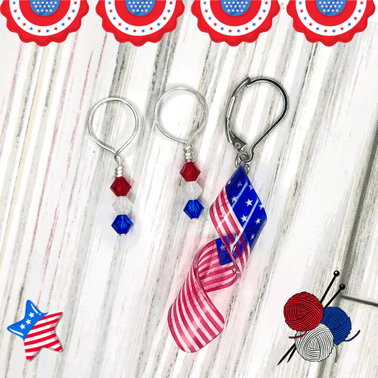American Pride Stitch Markers & Progress Keeper 3-pcs Set - Sierra and Pine