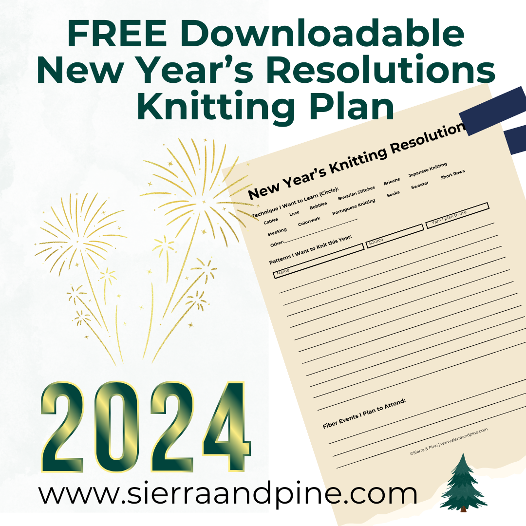 FREE Downloadable New Year's Resolutions Knitting Planner