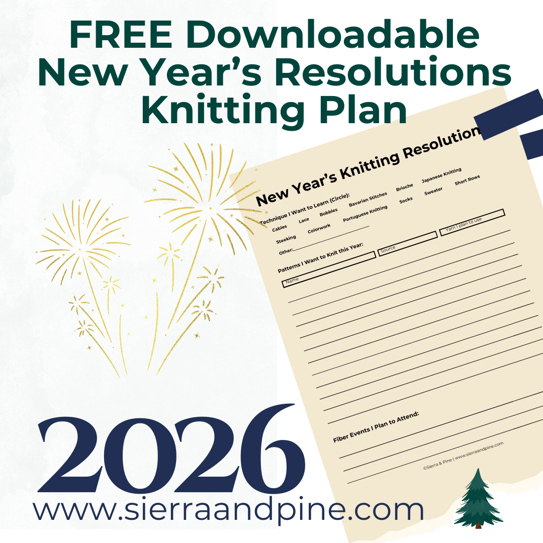 Free Downloadable New Years Resolutions Knitting Plan
