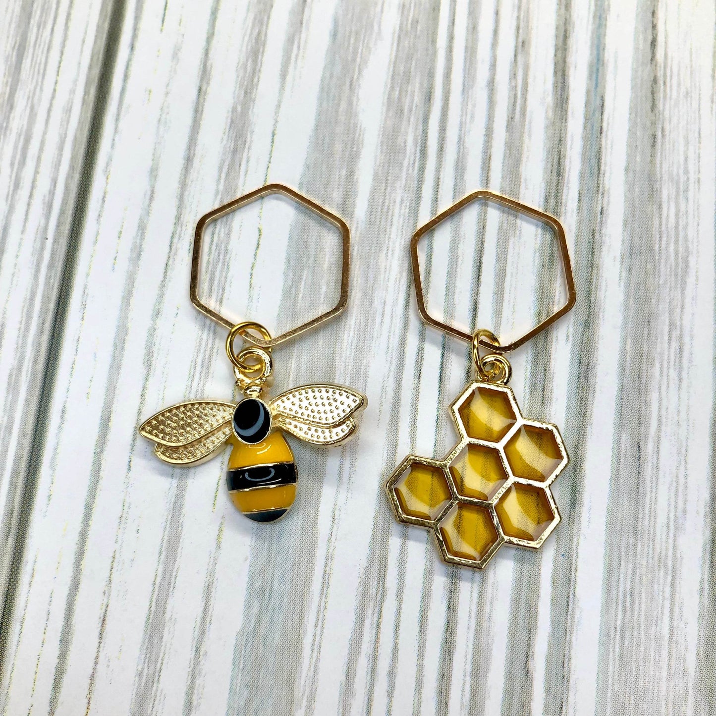 BEE-U-tiful 4-pcs Stitch Markers - Sierra and Pine