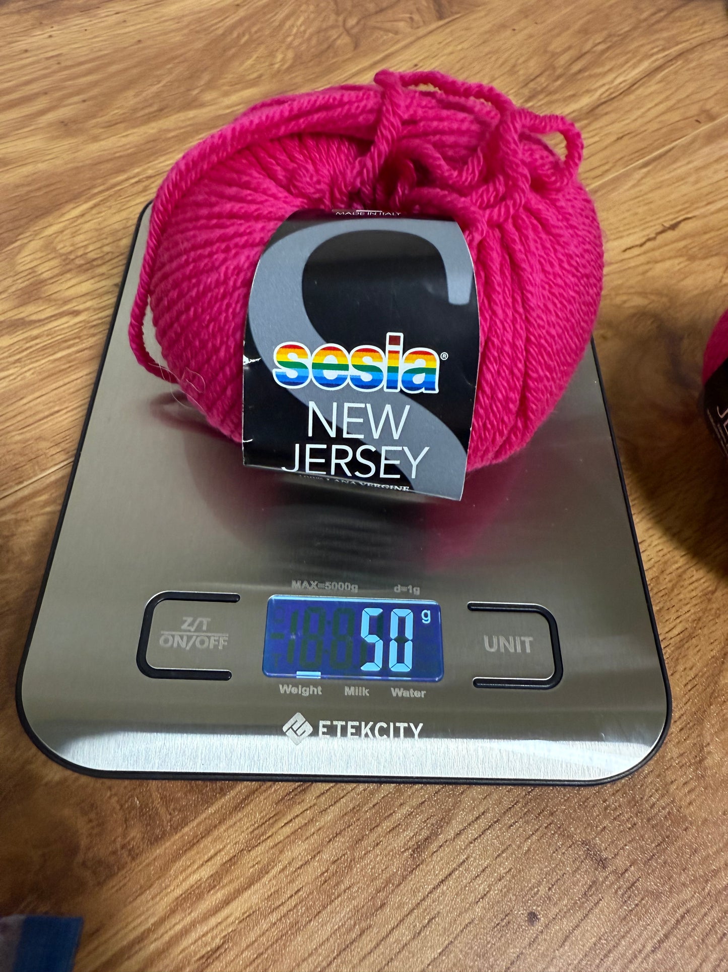 DESTASH: 2 skeins of Sesia New Jersey Yarns in colorway 2352 (Bright Pink)