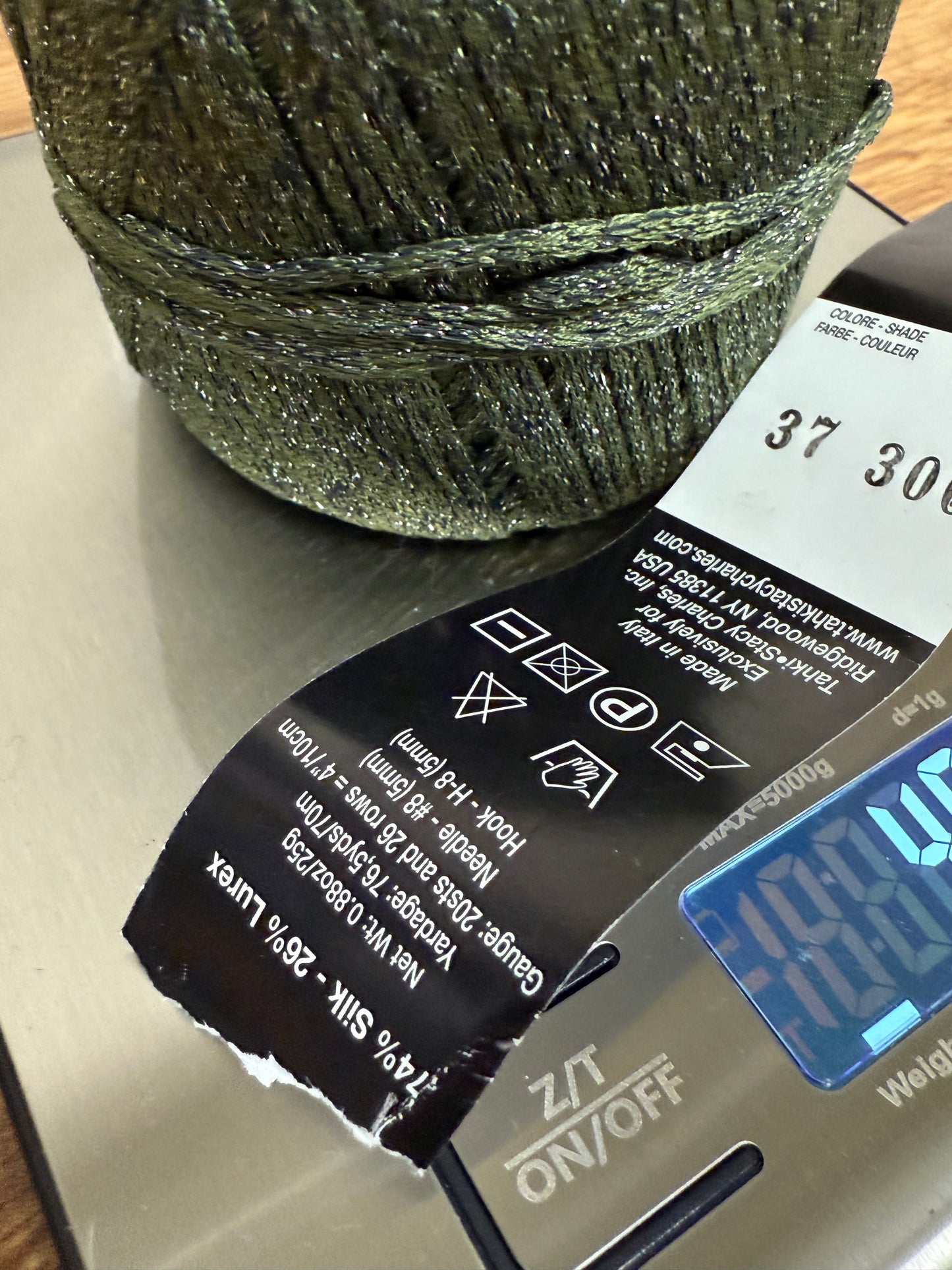 DESTASH: 1 skein of Tahki Yarns Stella - Green
