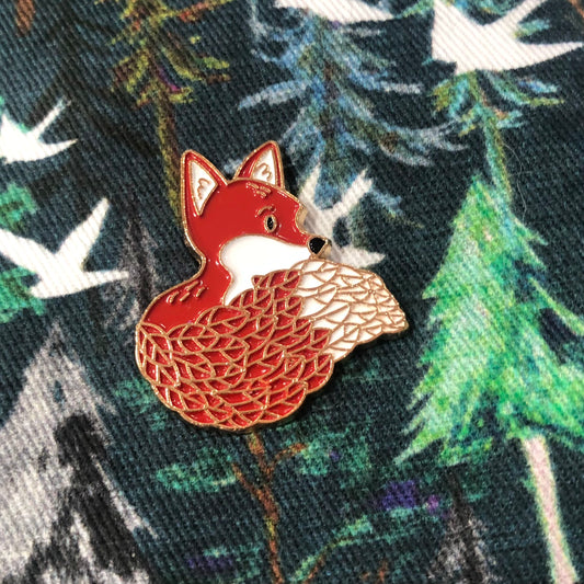 Foxy Enamel Pin by Sierra and Pine