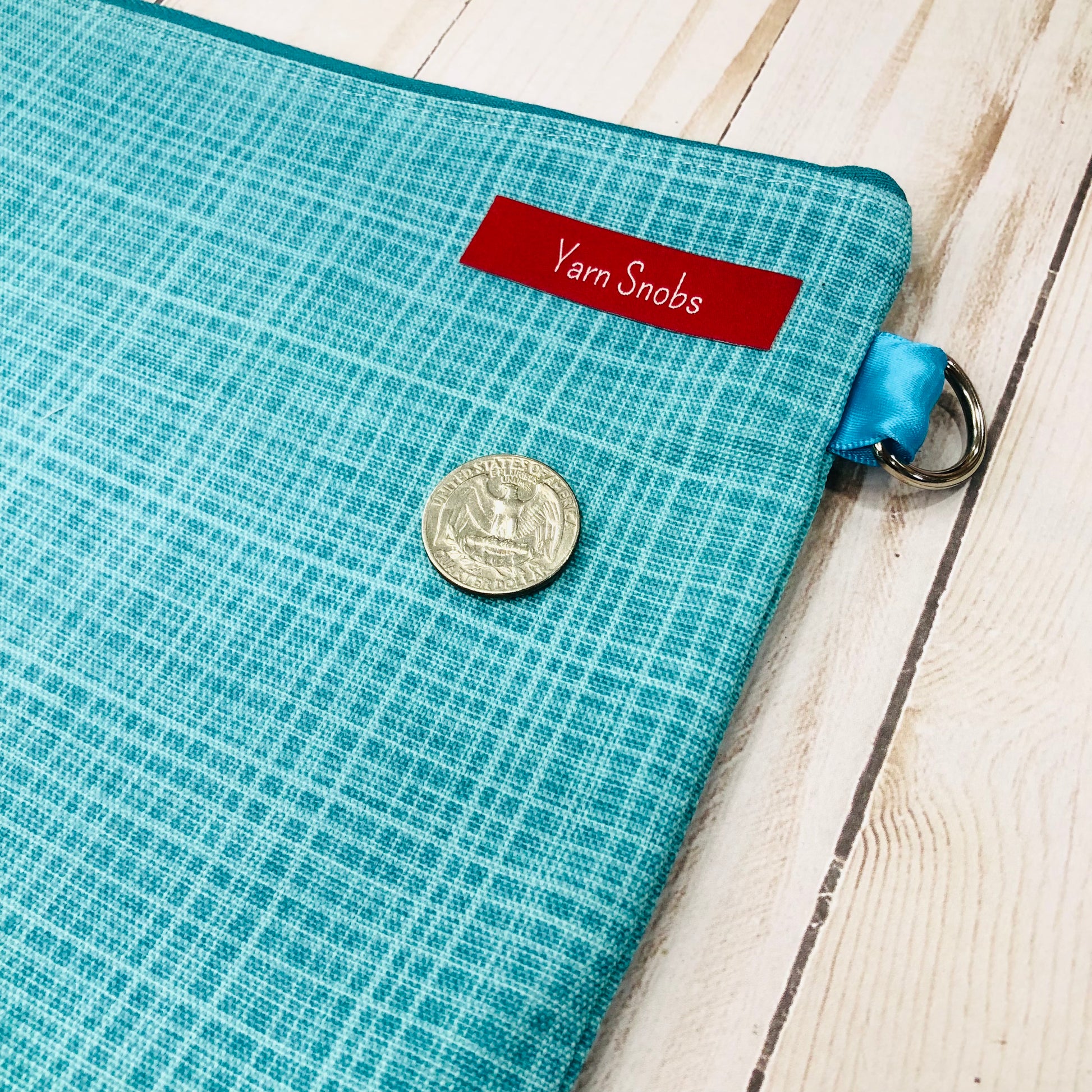 Teal Holiday Small Project Bag by Sierra and Pine