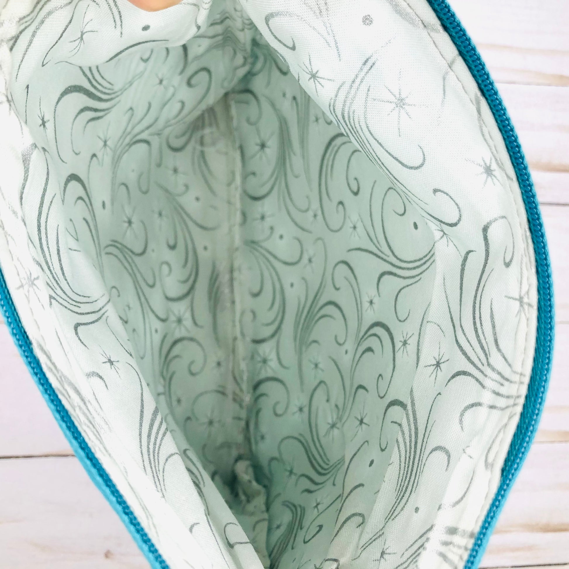 Teal Holiday Small Project Bag by Sierra and Pine