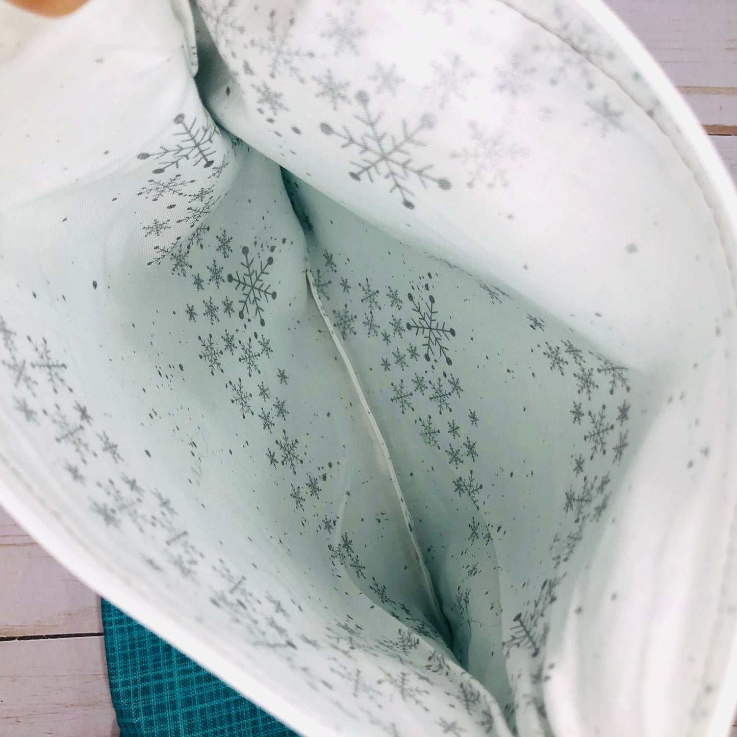 Teal Holiday Small Project Bag by Sierra and Pine