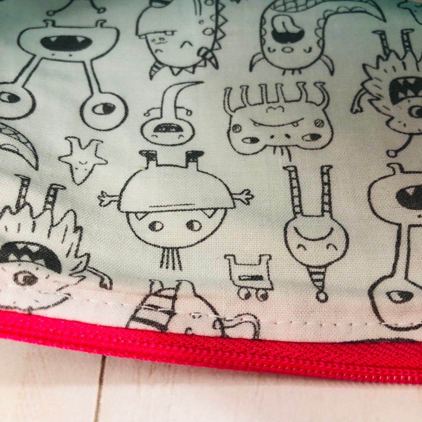 Teal long Notions Pouch