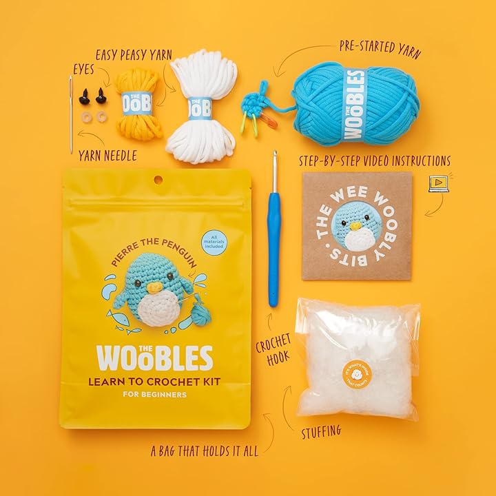 The Woobles Crochet Kit - Pierre the Penguin