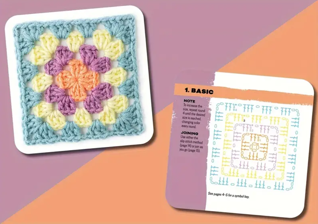The Granny Square Card Deck - 50 mix & match designs