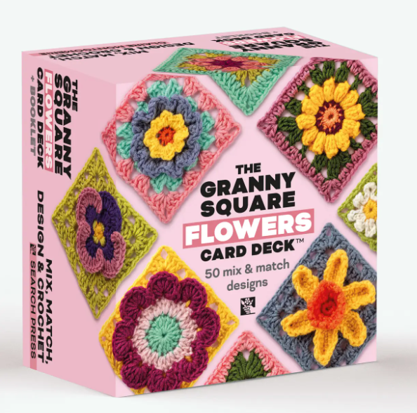 The Granny Square Flowers Card Deck - 50 mix & match designs