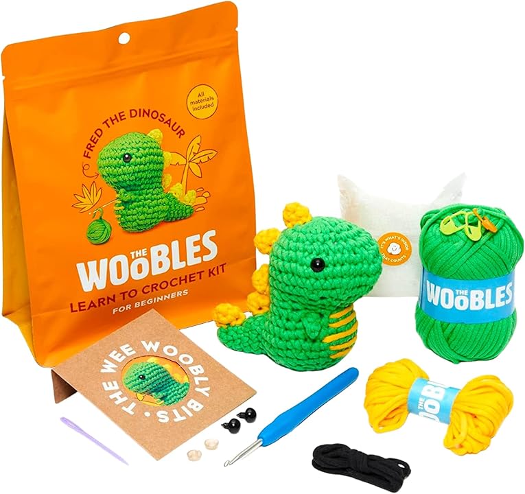 The Woobles Crochet Kit - Fred the Dino