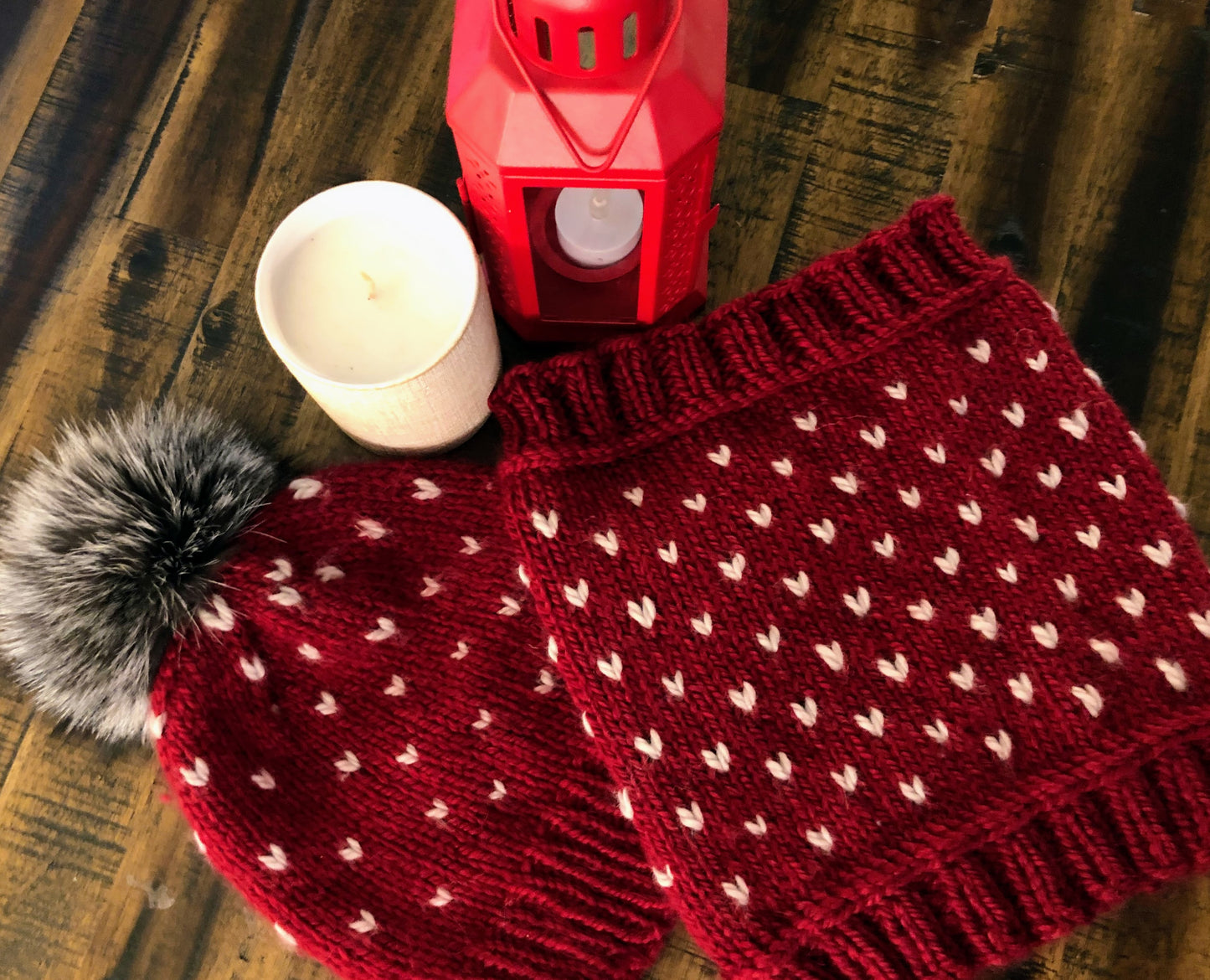 Snowshoe Hat and Cowl Set