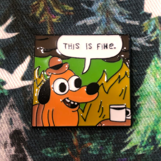 This is Fine Enamel Pin for Knitting, Crochet or Crafting Bags