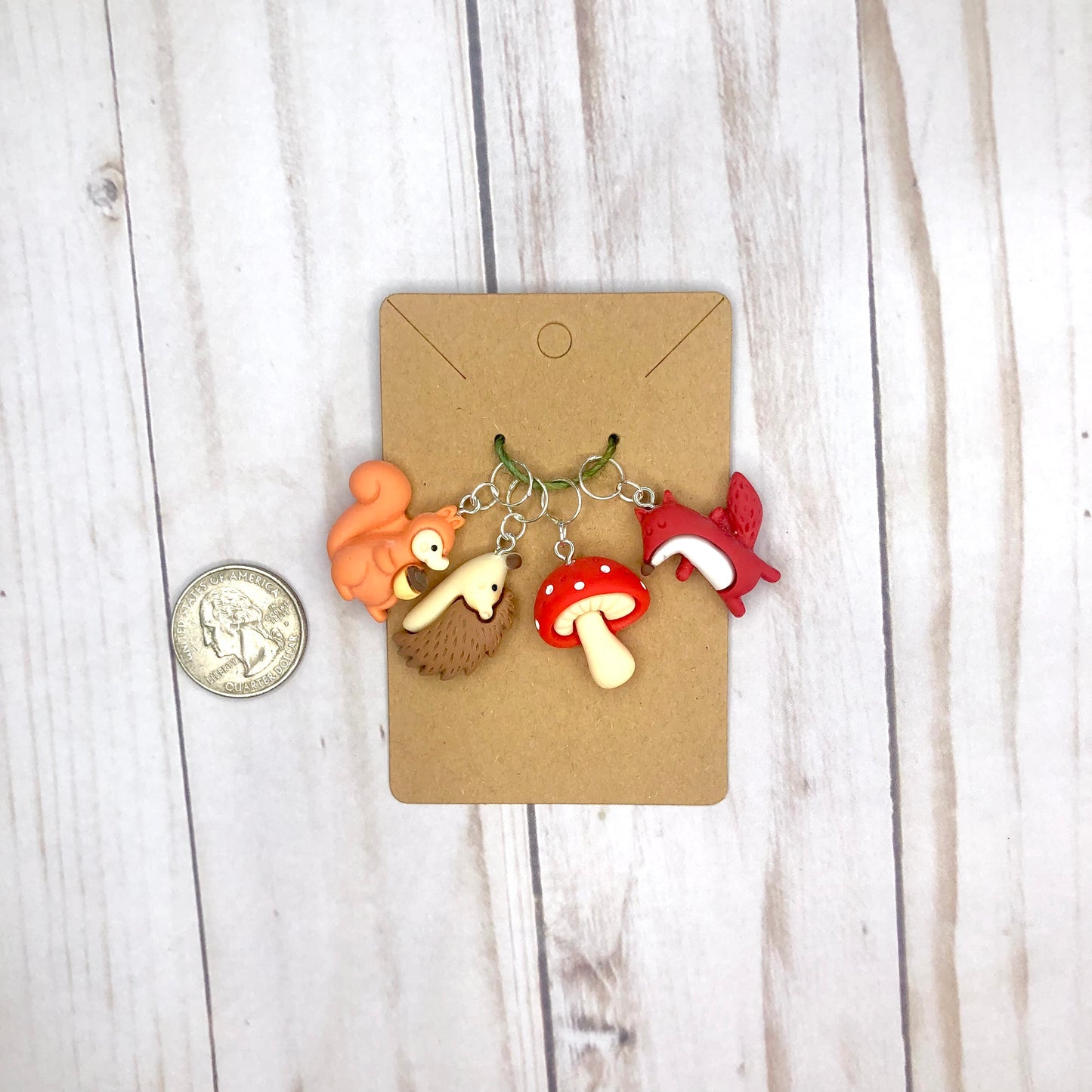 Forest Animals 4 pcs Stitch Markers set for Knitting
