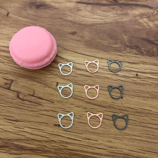 Cats & Macaroons Mini Stitch Markers Set - Sierra and Pine