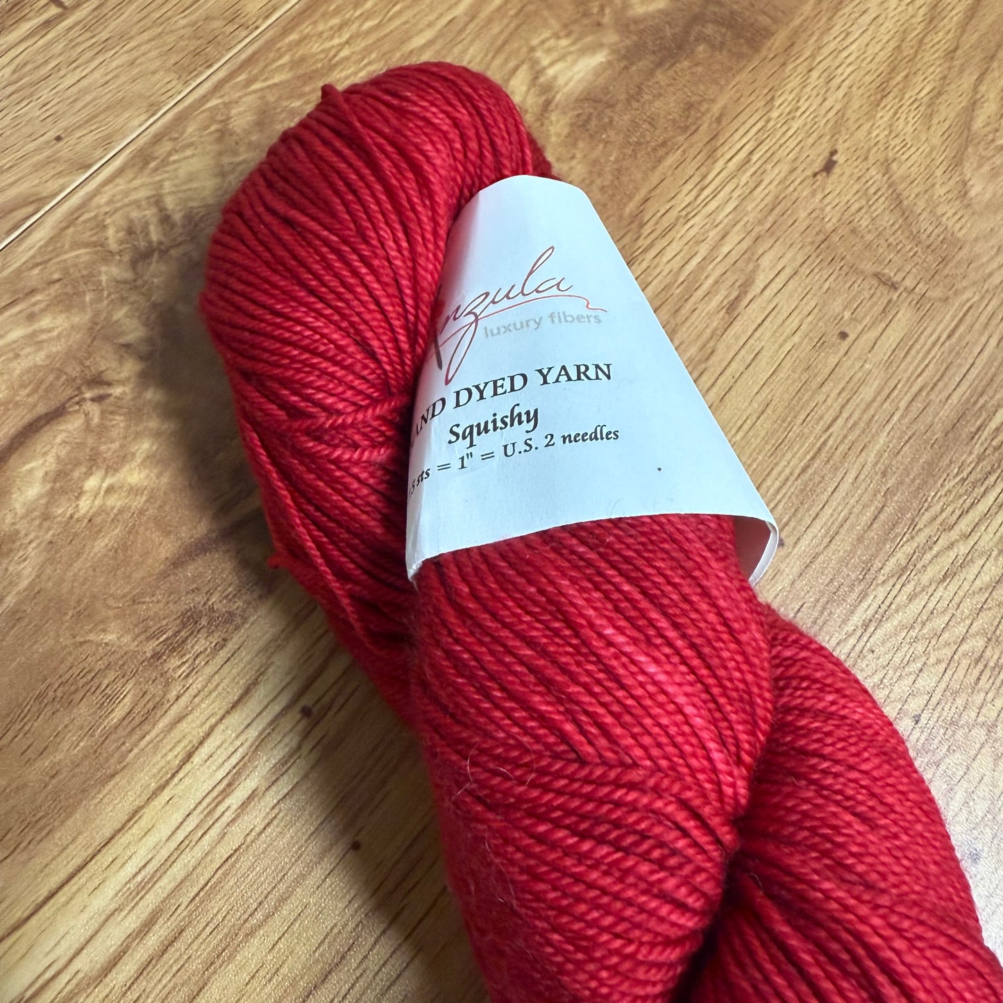Anzula Squishy in colorway Red Shoe