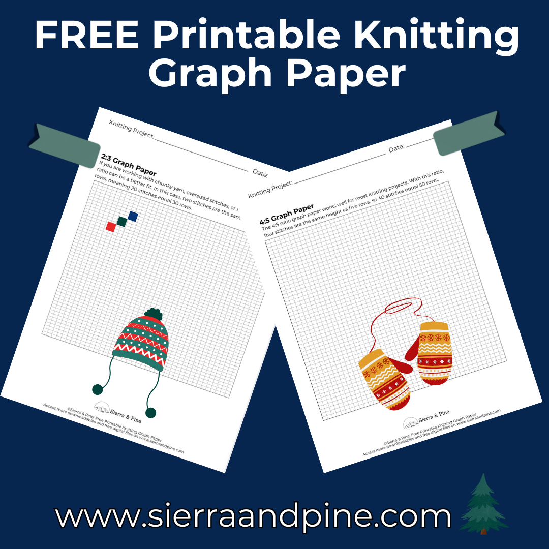 FREE Knitting Graph Paper: Sizes 4:5 and 2:3 – Sierra and Pine