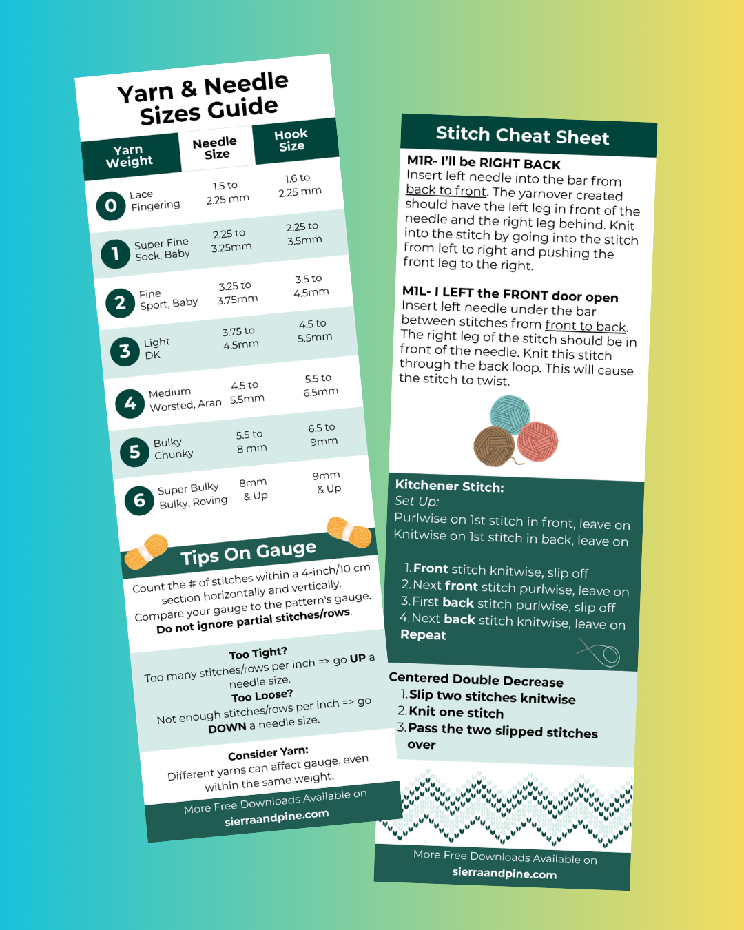Free Knitting Bookmark
