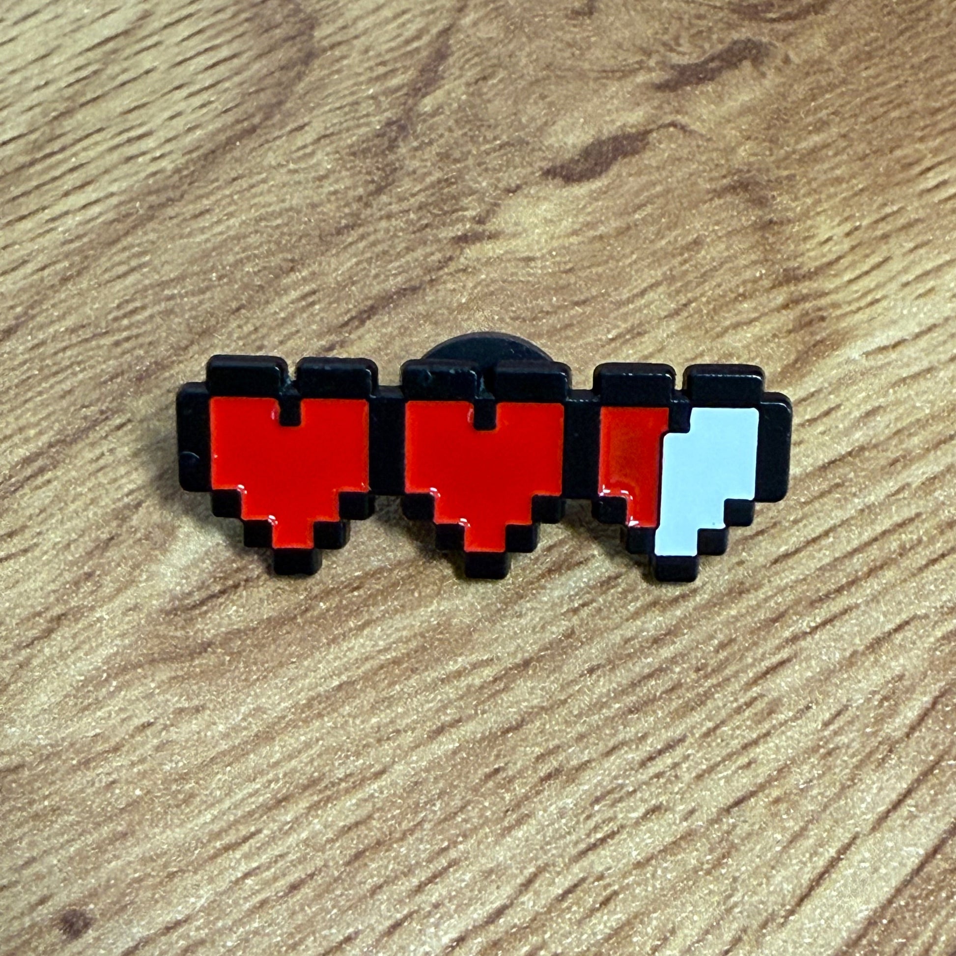 Hearts Life Video Game Enamel Pin