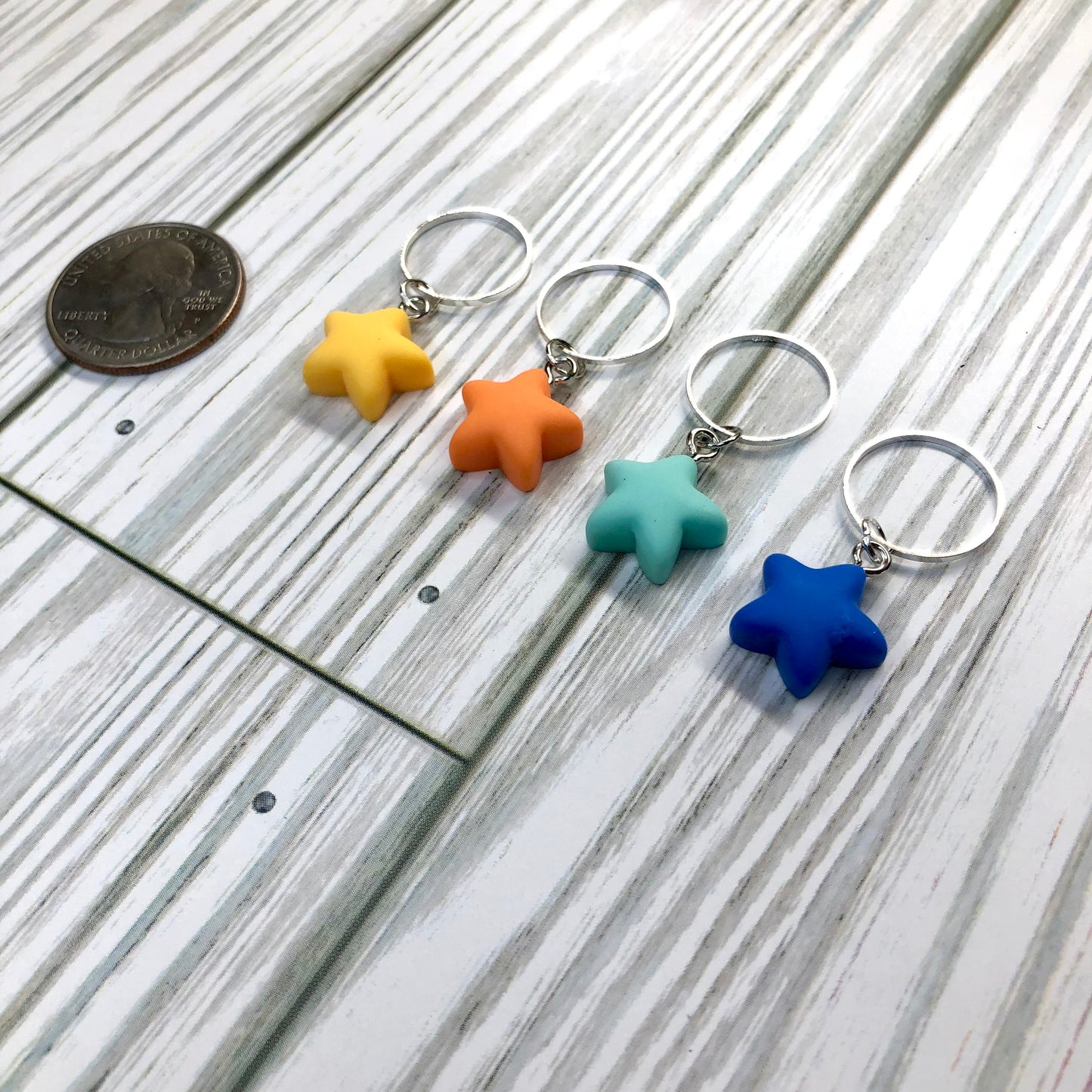 Under the Sea Stars 4pcs Stitch Markers Set