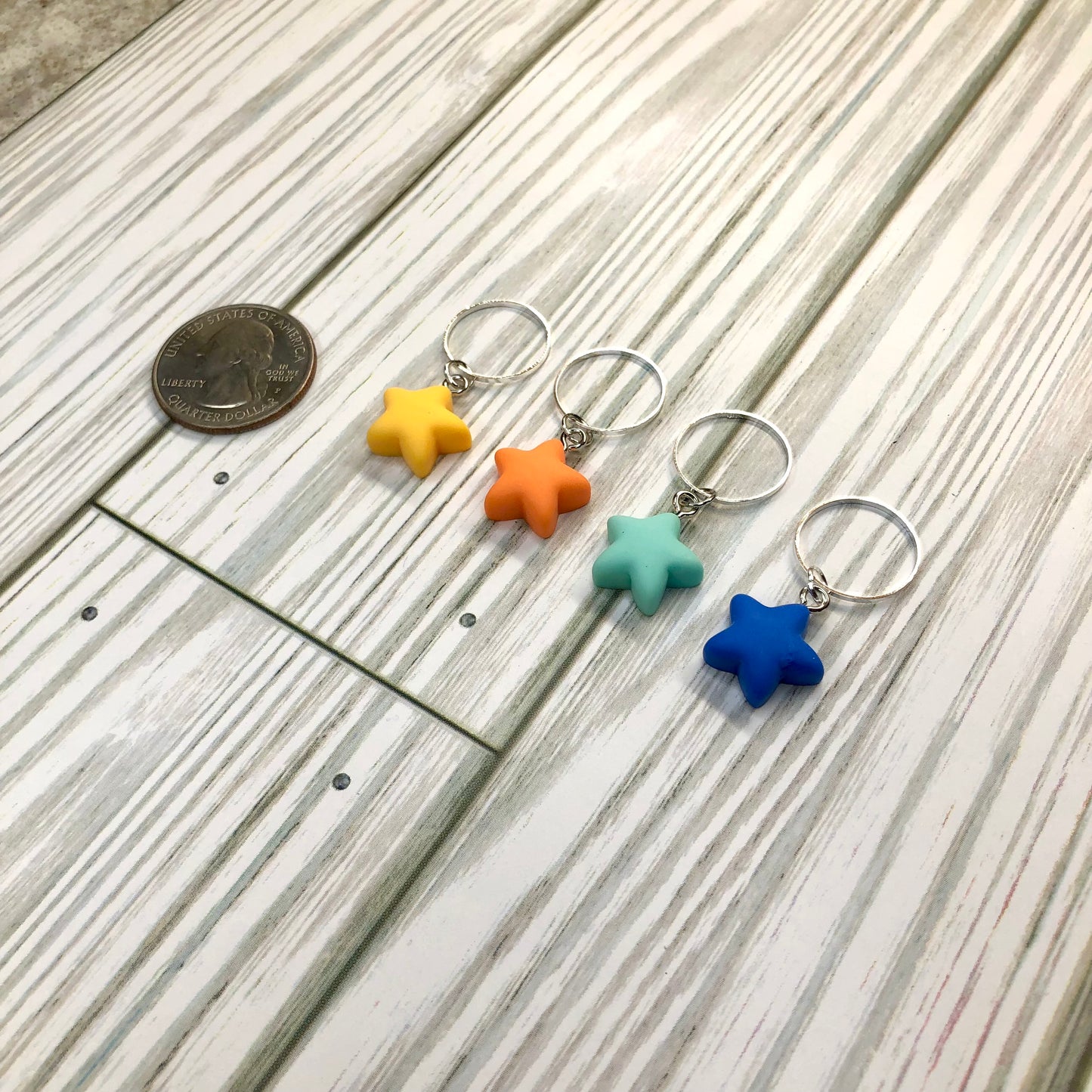 Under the Sea Stars 4pcs Stitch Markers Set