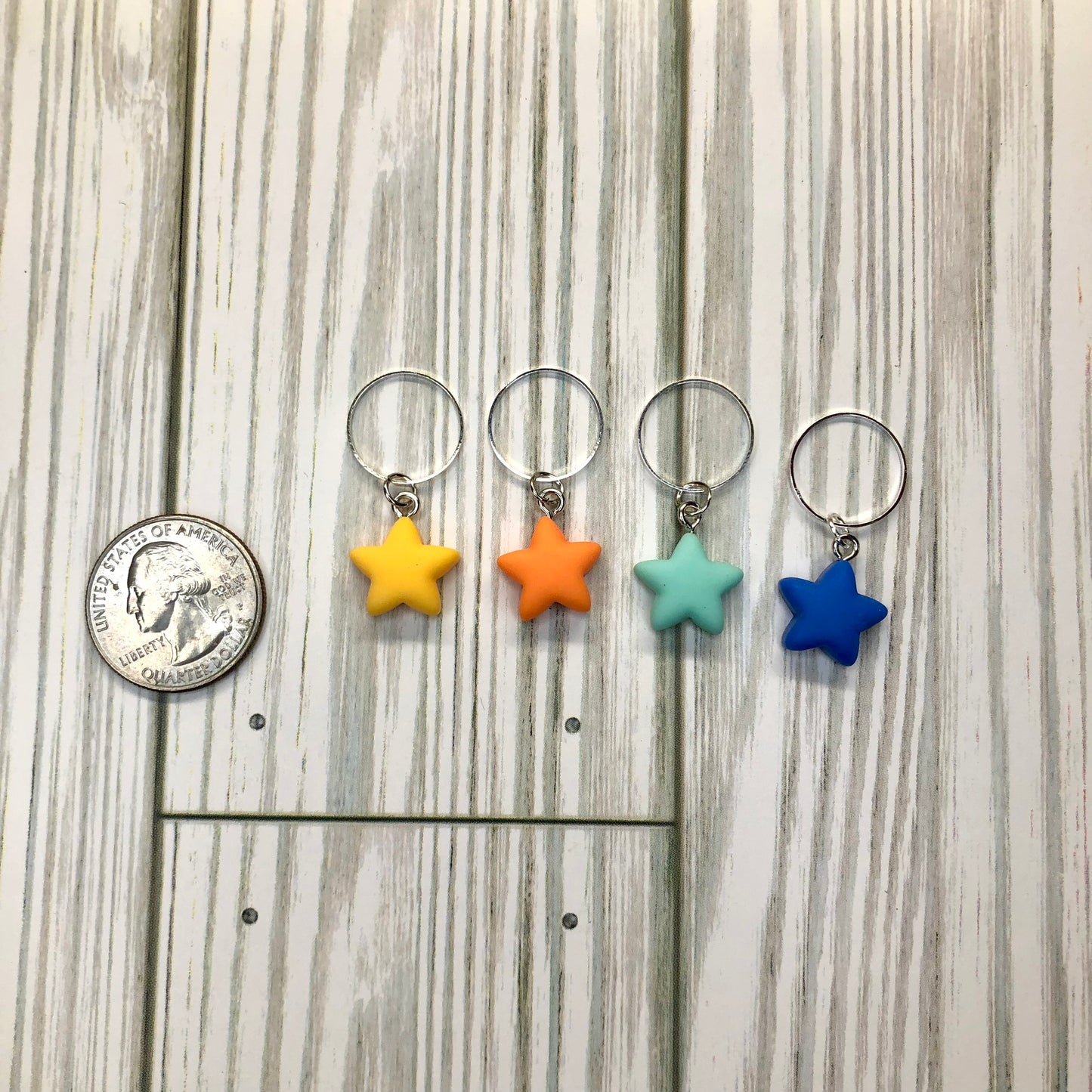 Under the Sea Stars 4pcs Stitch Markers Set