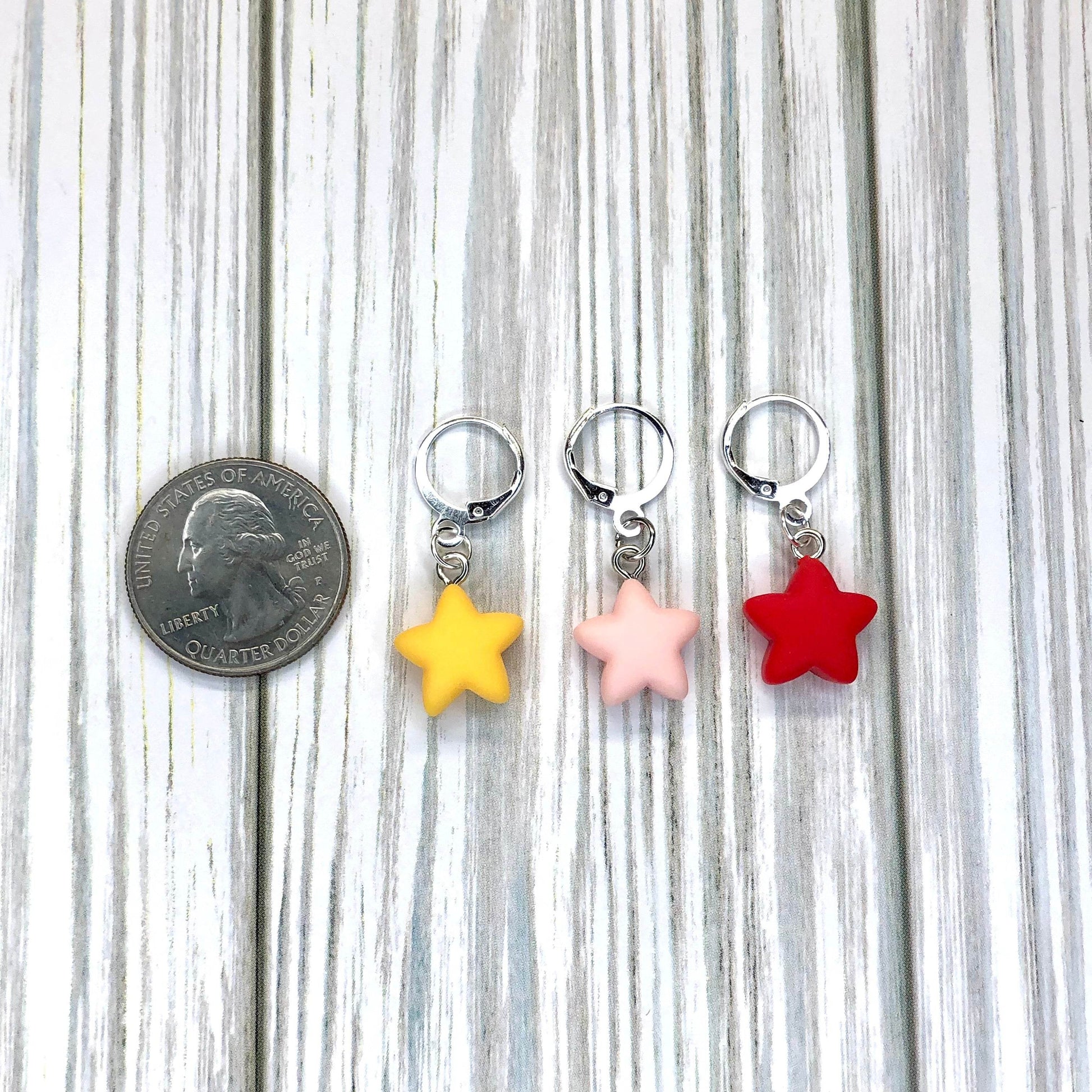 Stars 3pcs Progress Keepers set for knitting or crochet by Sierra and Pine