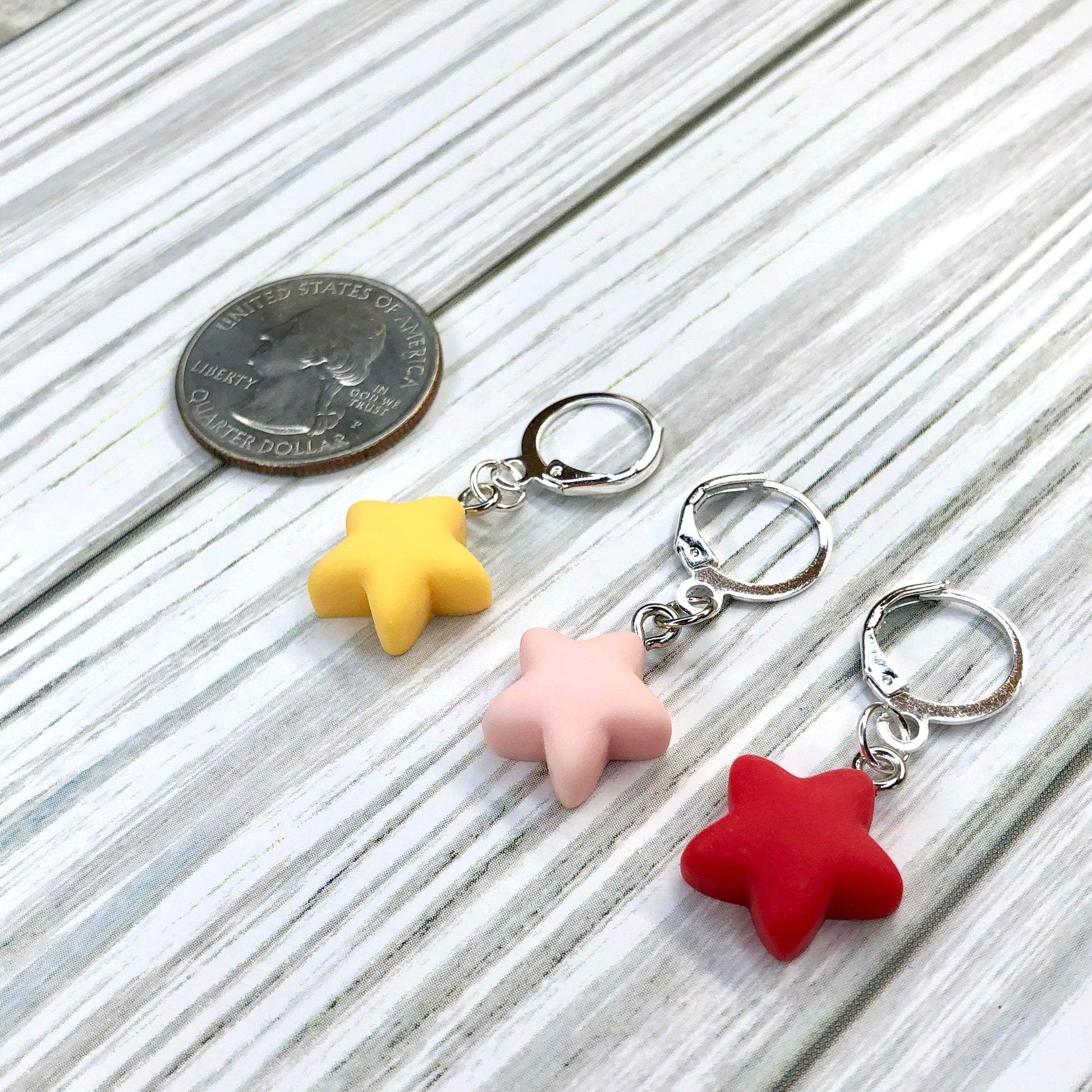 Stars 3pcs Progress Keepers set for knitting or crochet by Sierra and Pine