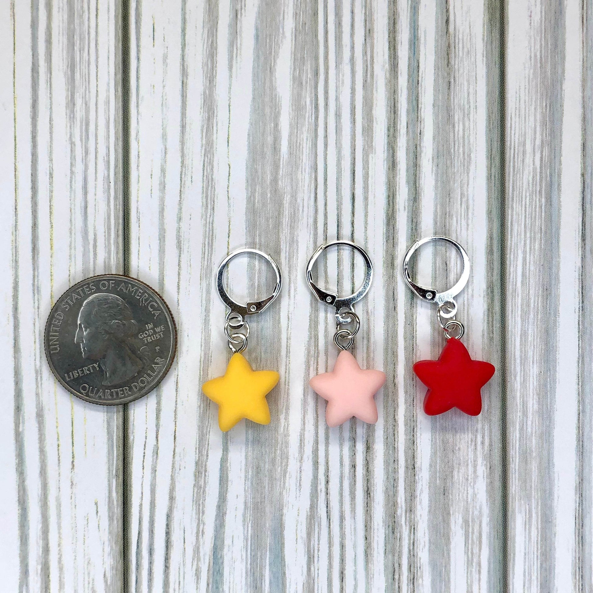 Stars 3pcs Progress Keepers set for knitting or crochet by Sierra and Pine
