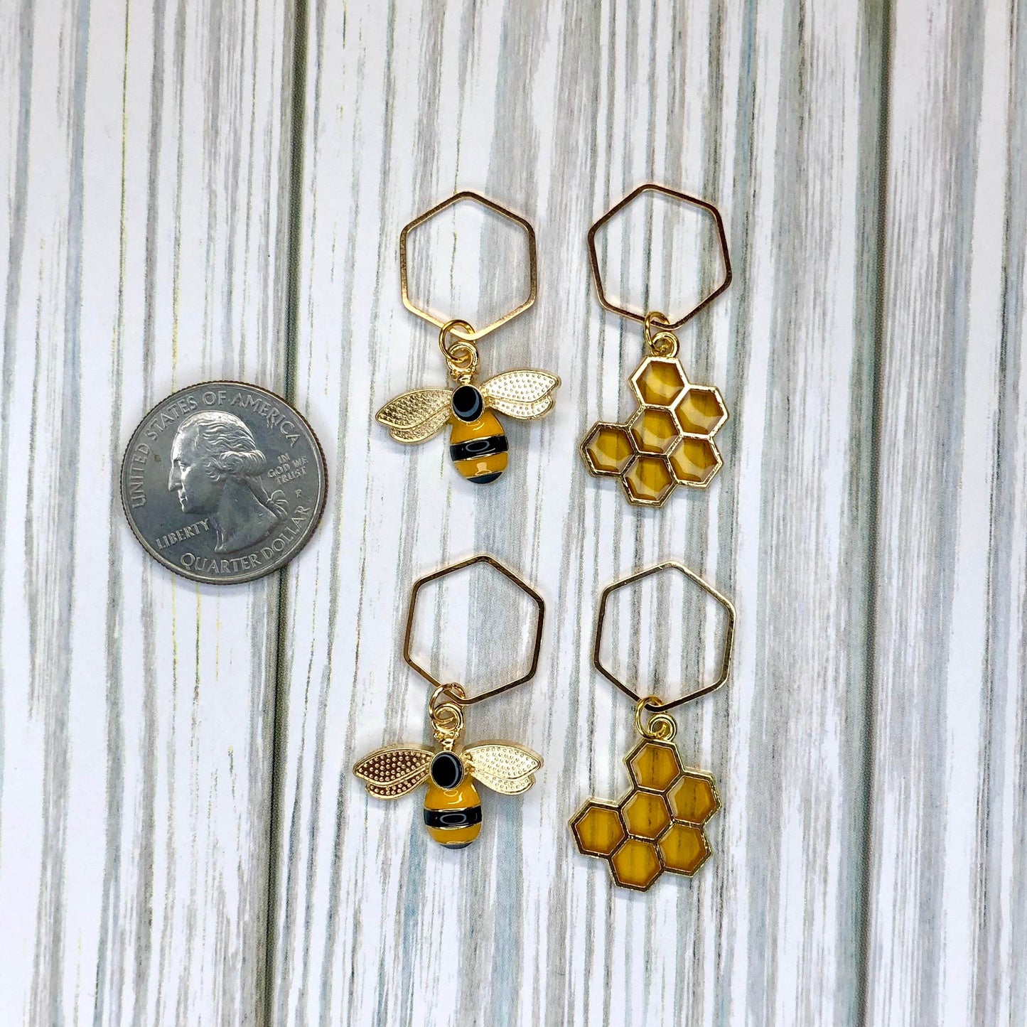 BEE-U-tiful 4-pcs Stitch Markers - Sierra and Pine