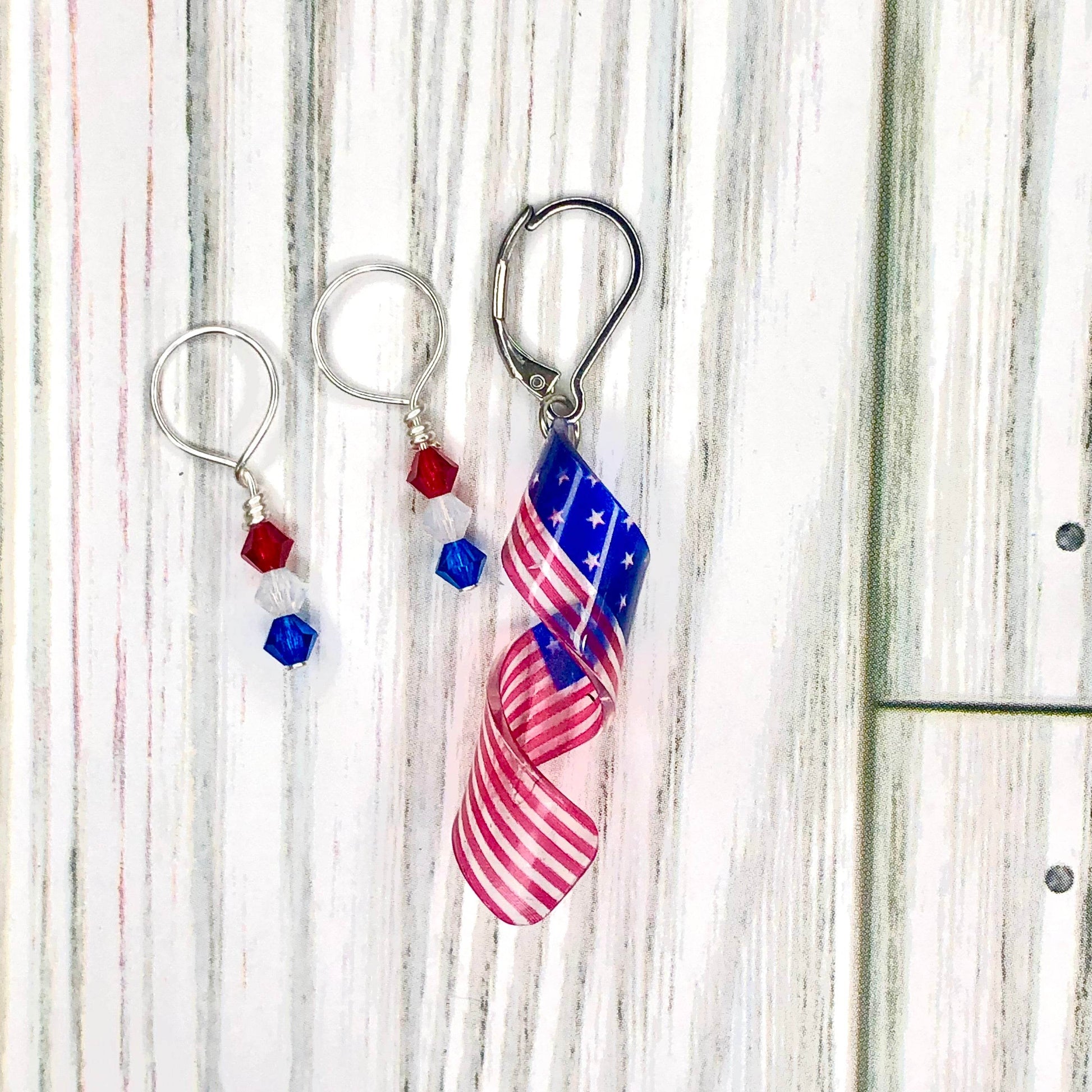 American Pride Stitch Markers & Progress Keeper 3-pcs Set - Sierra and Pine