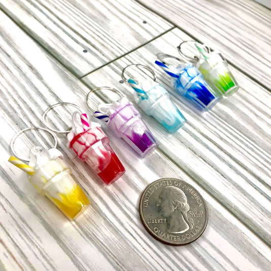 Milk Shake Rainbow 6-pcs Stitch Markers Set by Sierra and Pine