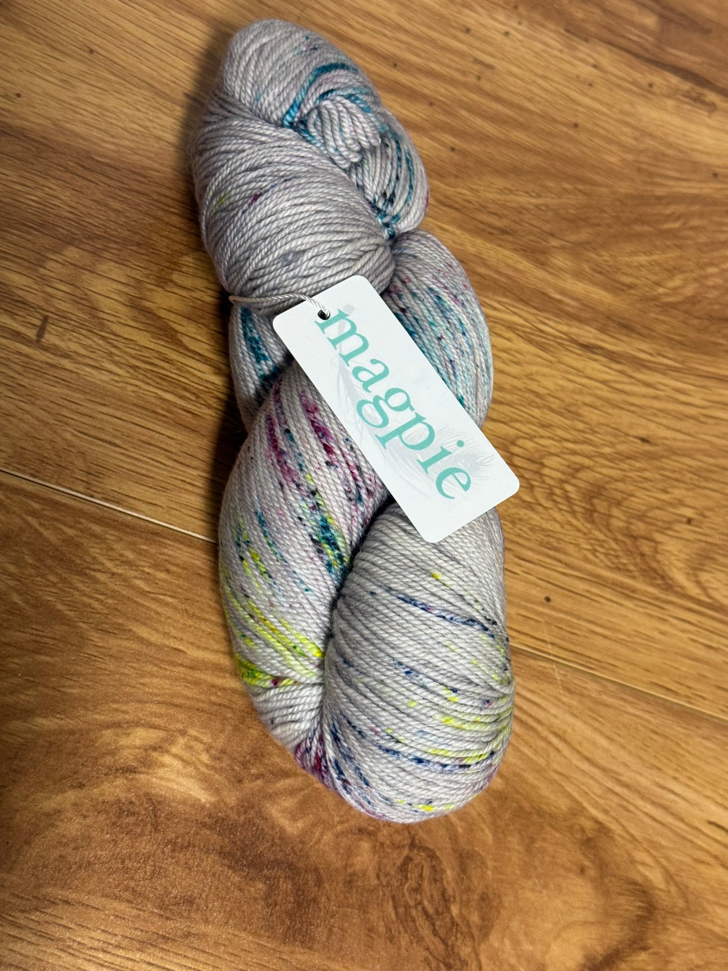 DESTASH: 1 skein of Magpie Swanky Sock in colorway Stitch Please!
