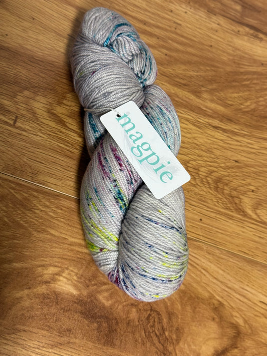 DESTASH: 1 skein of Magpie Swanky Sock in colorway Stitch Please!