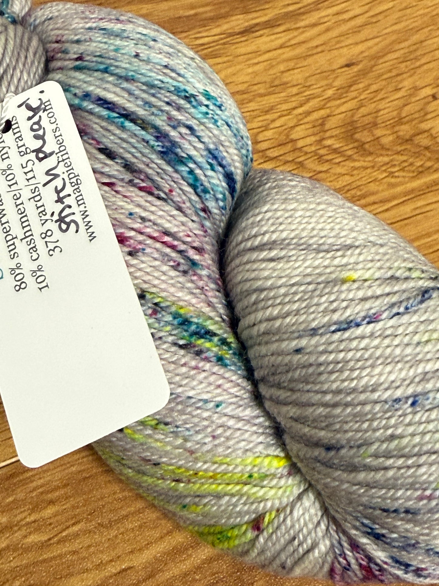 DESTASH: 1 skein of Magpie Swanky Sock in colorway Stitch Please!