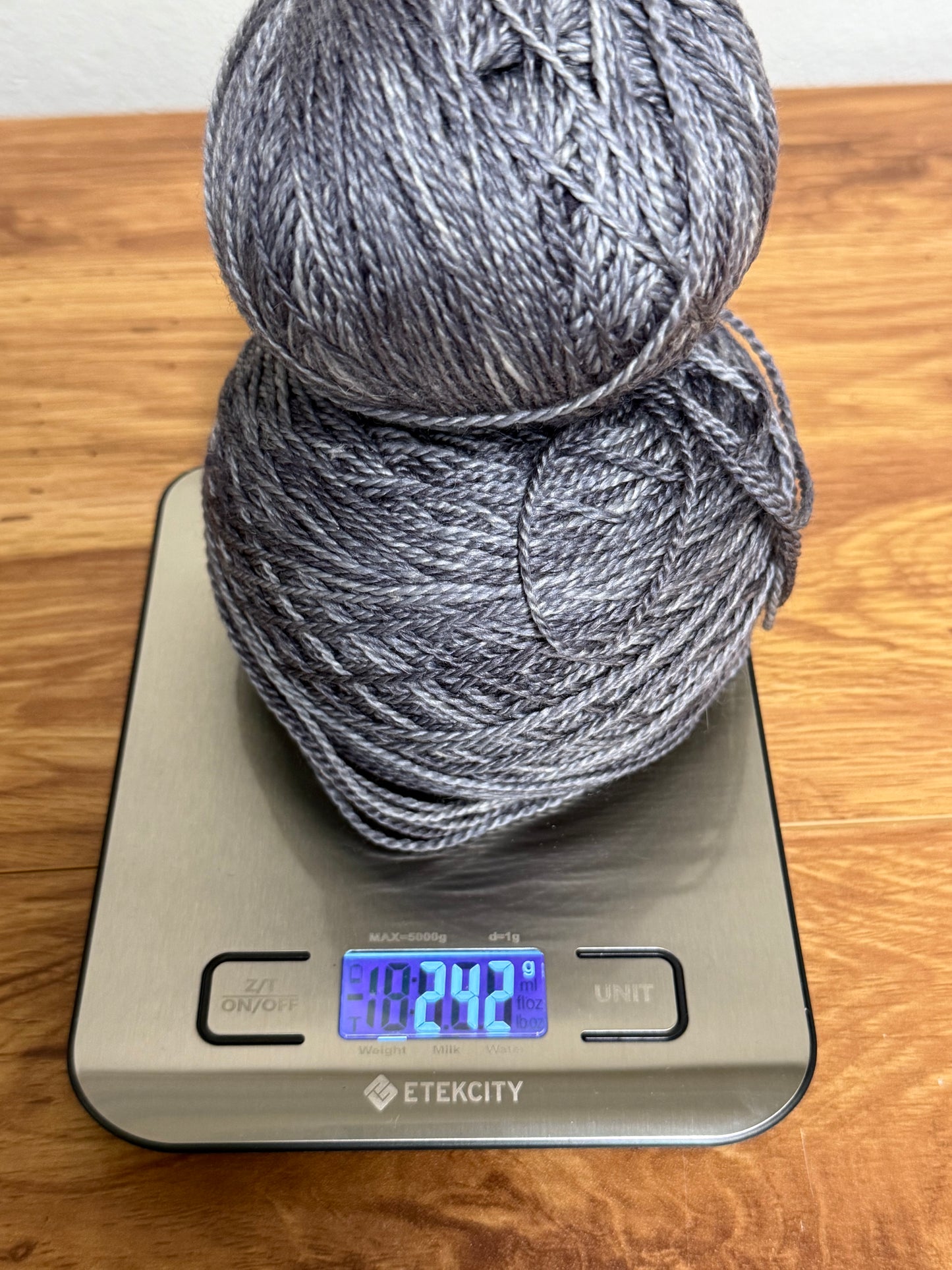 DESTASH: 2 skeins of Anzula Yarns Sea Cell in Colorway Elephant