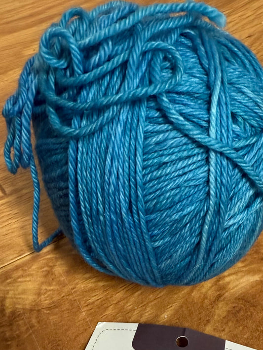 DESTASH: 1 Skein of Mystery Yarn - Electric Blue