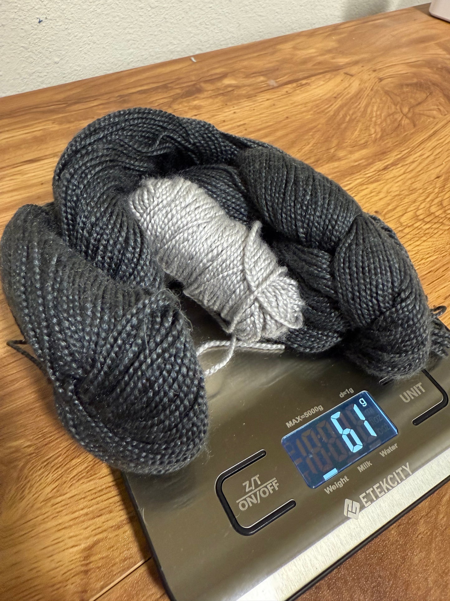 DESTASH: 1 skein of Shibui Staccato in Tar (charcoal)
