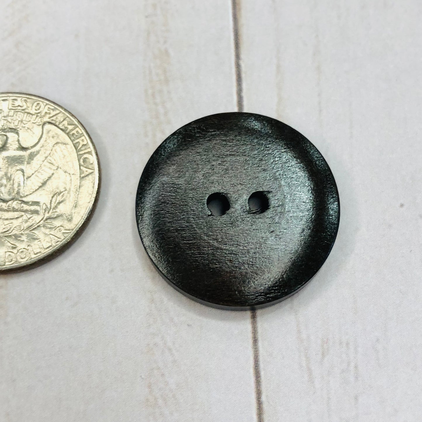 Ebony-colored wood buttons by Sierra and Pine - small