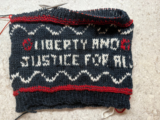 Liberty and Justice Chart and Cowl Pattern by Sierra and Pine