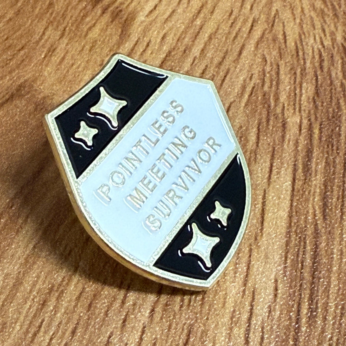 Pointless Meeting Survivor Enamel Pin