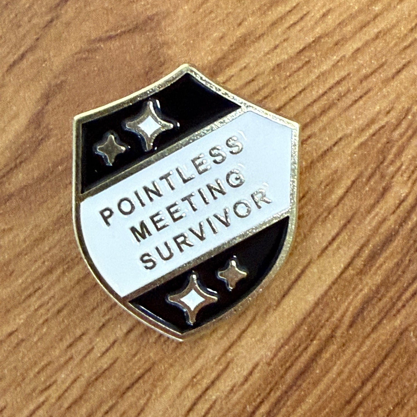 Pointless Meeting Survivor Enamel Pin