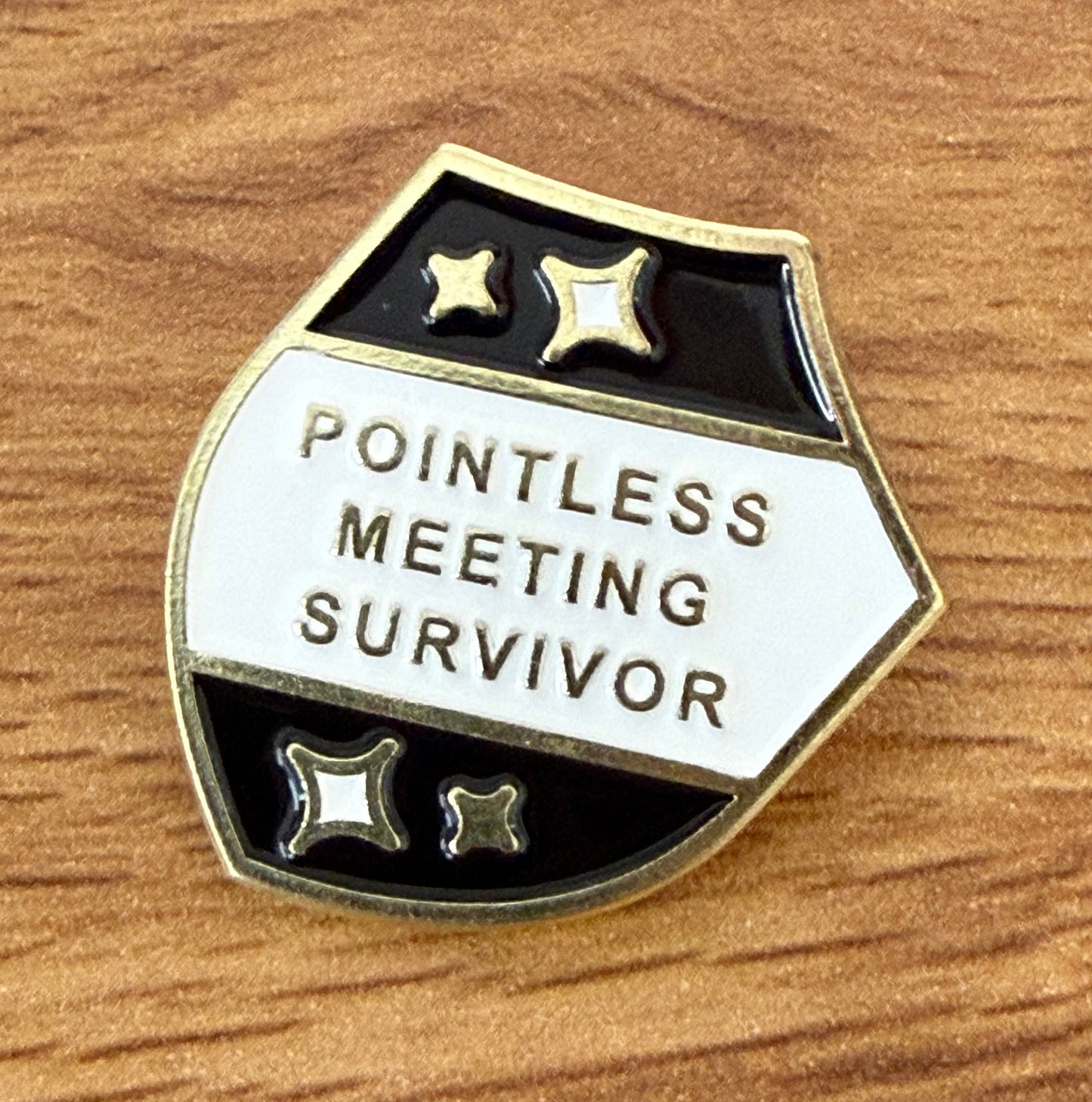 Pointless Meeting Survivor Enamel Pin