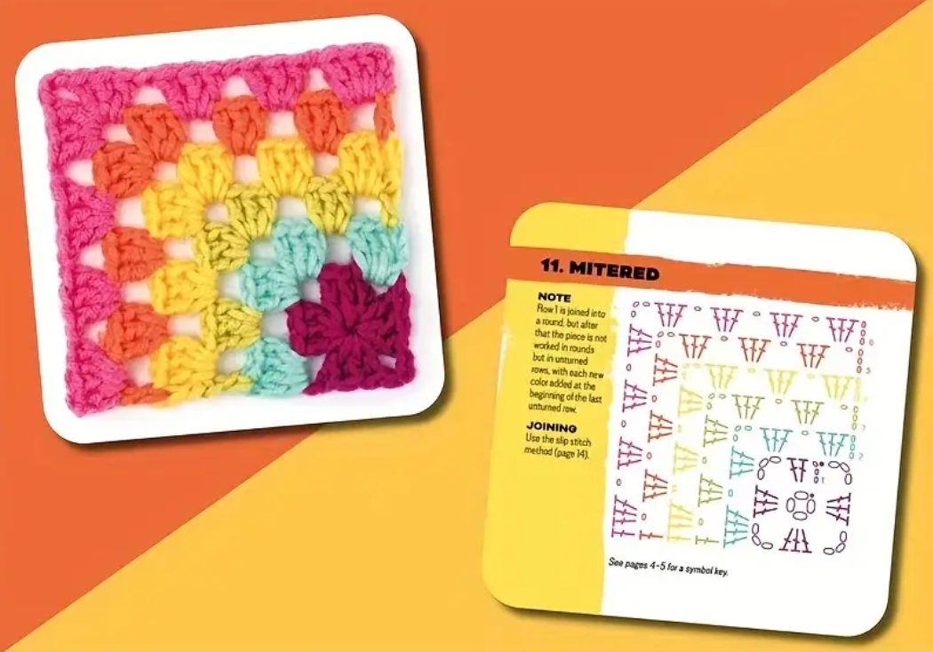 The Granny Square Card Deck - 50 mix & match designs
