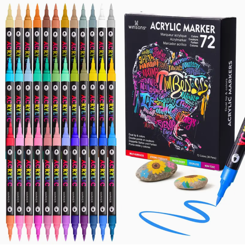 WINSONS Acrylic Markers 72