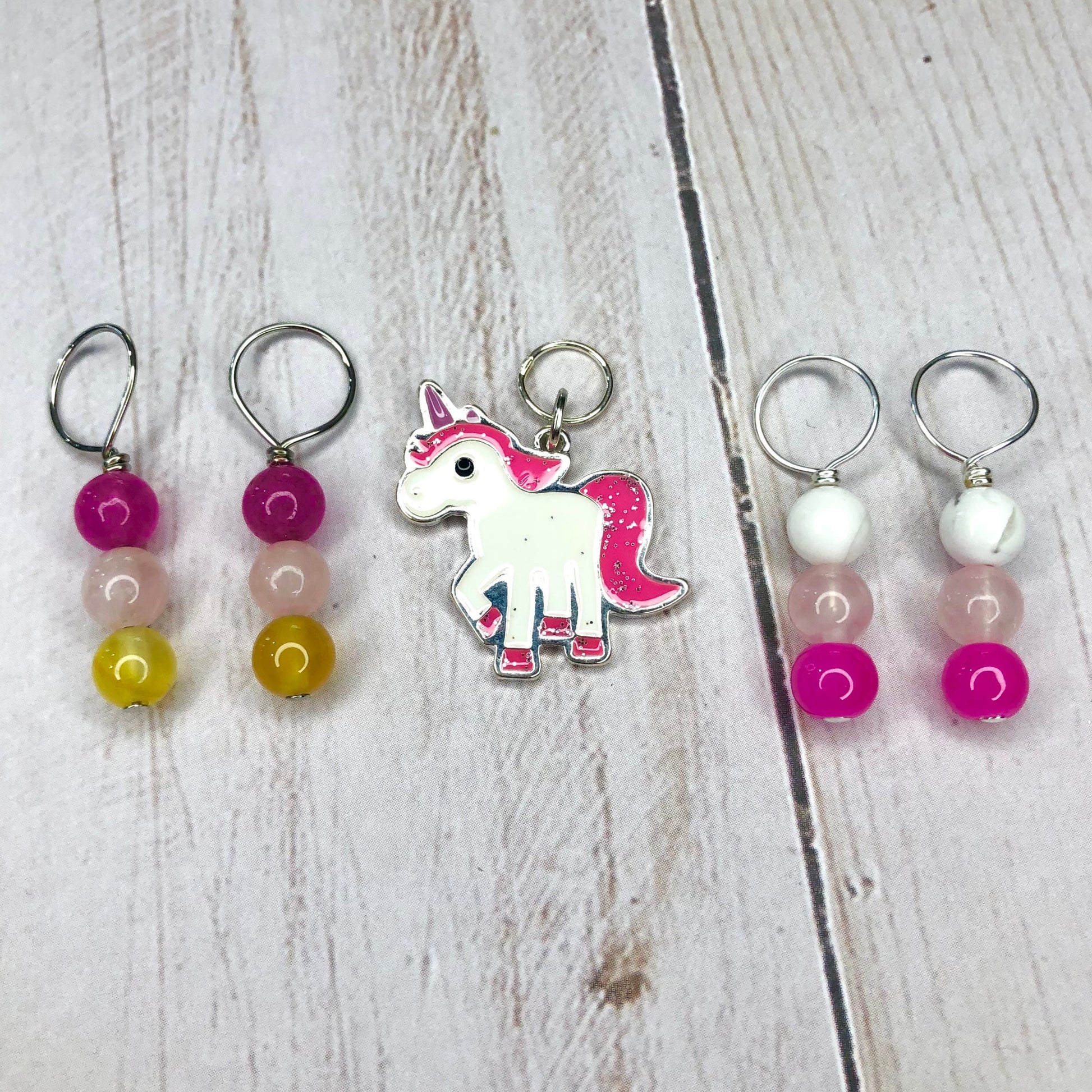 Unicorn 5 pcs stitch markers for knitting
