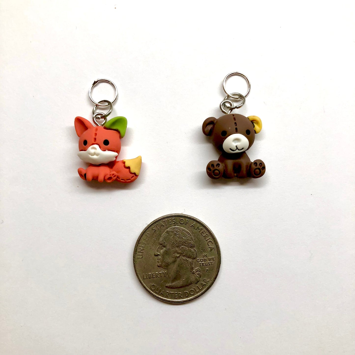 Woodland Animals 2pcs Stitch Marker Set