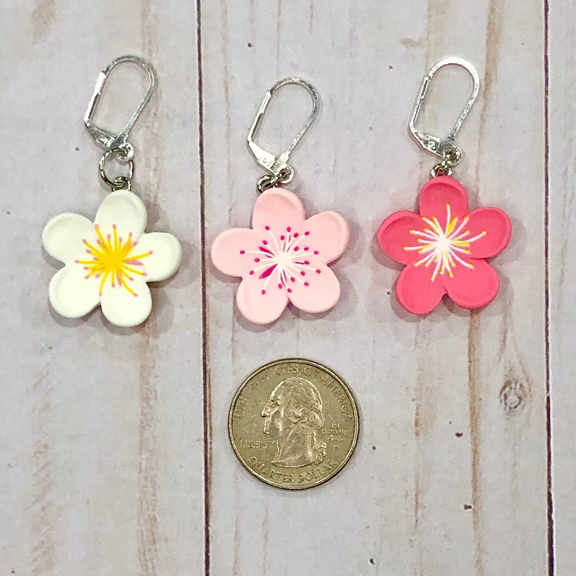 Flowery Progress Keepers For Knitting or Crochet