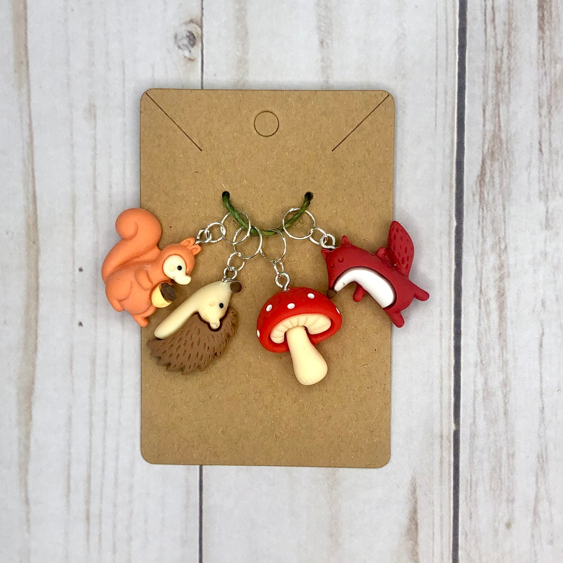 Wood Stitch Markers set of 32 - Crazy for Ewe